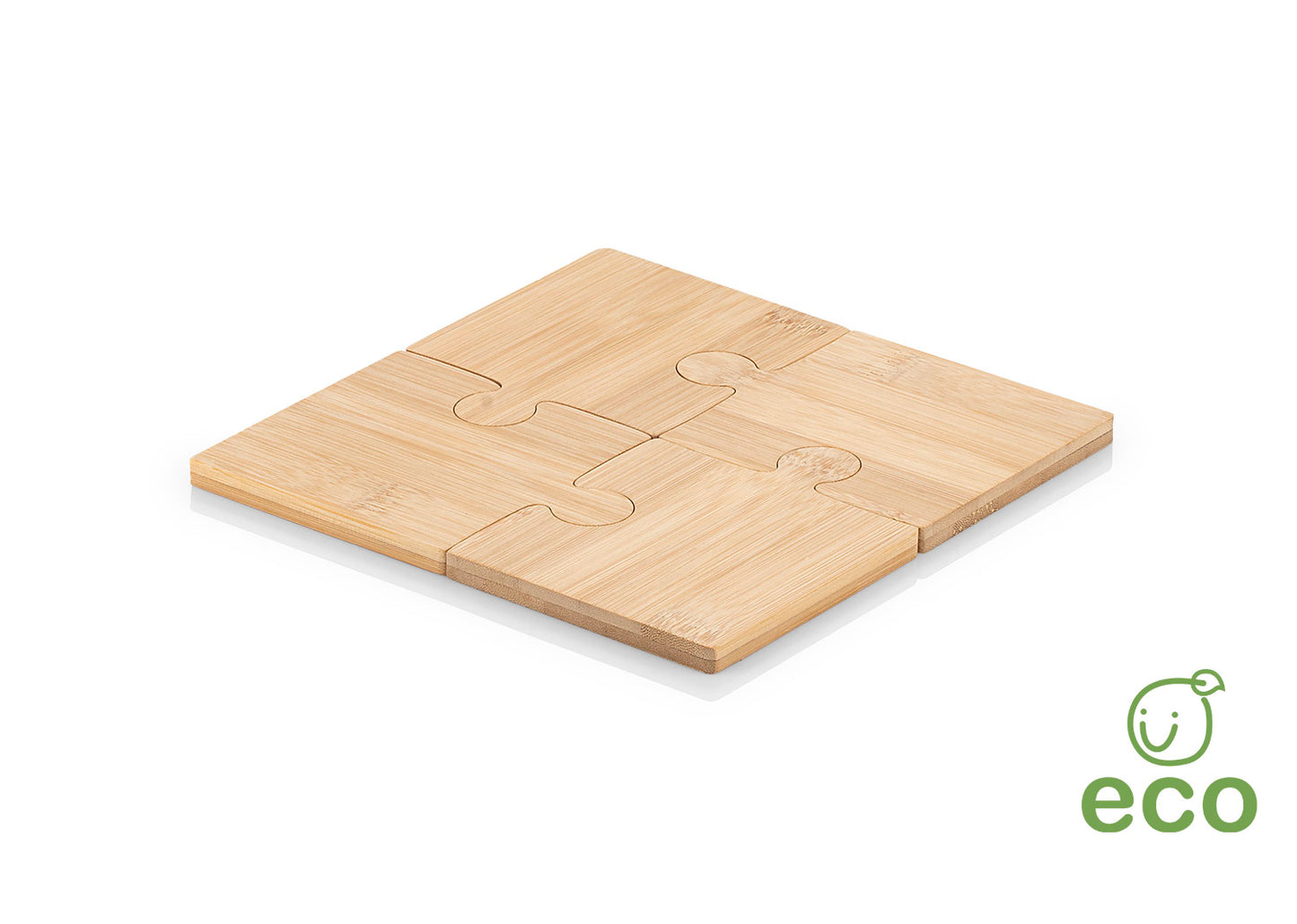 Tabla Portavasos Bambú Puzle