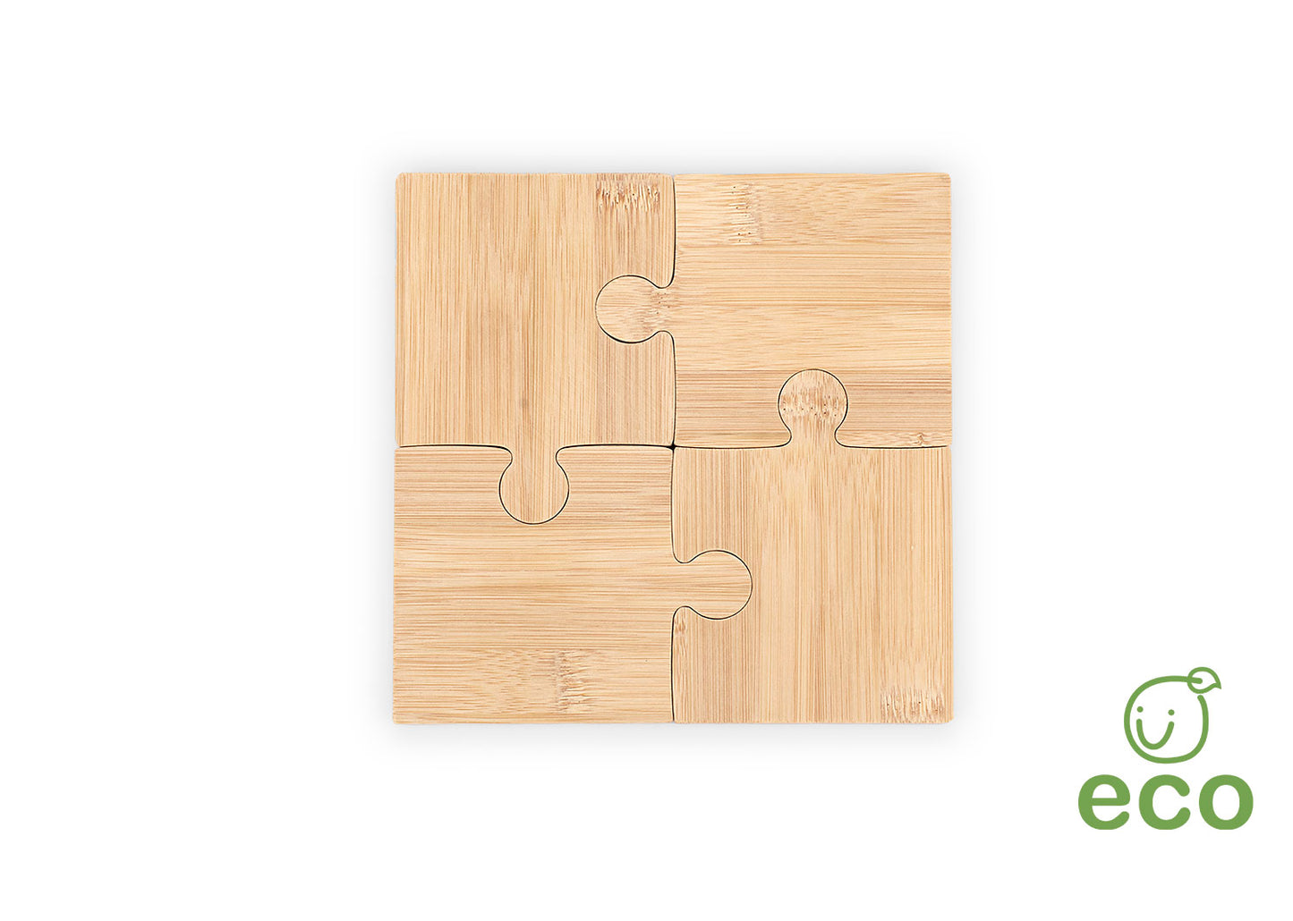 Tabla Portavasos Bambú Puzle